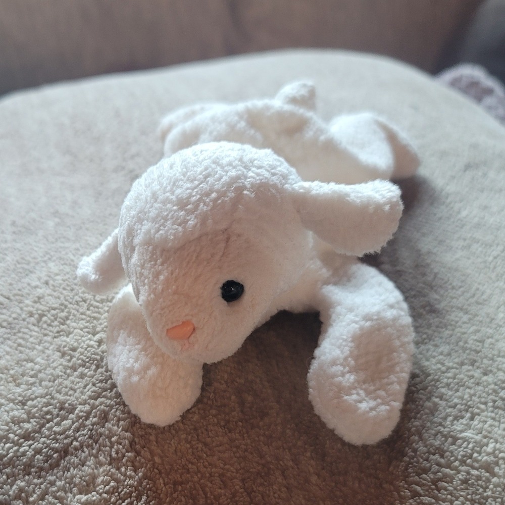 Ty Beanie Babies Fleece the Lamb White Sheep Plush Toy 1996 Vintage